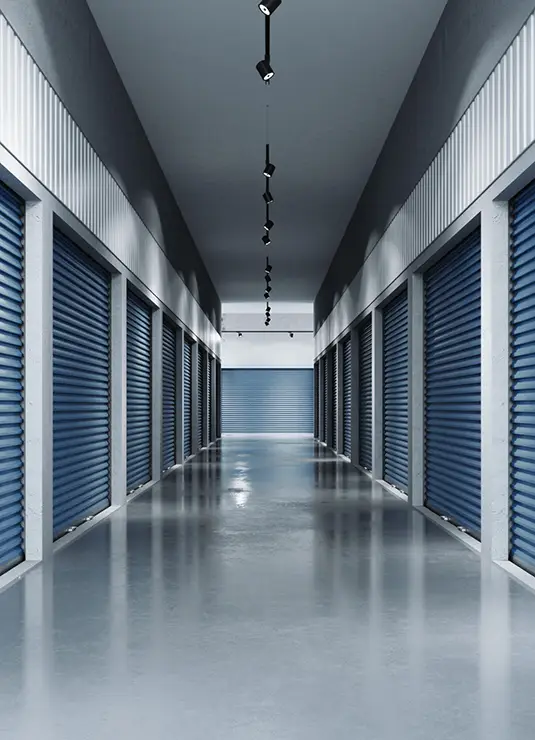 Storage facilities with blue doors central il